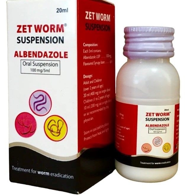 Albendazole 100mg/5ml(Alwol)-20ml